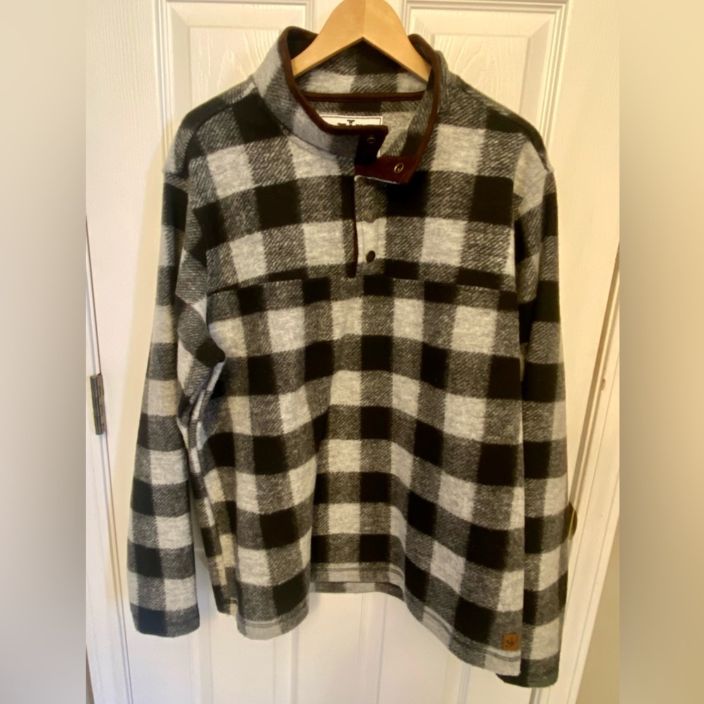 Black and Gray Plaid Men's Sweatshirt